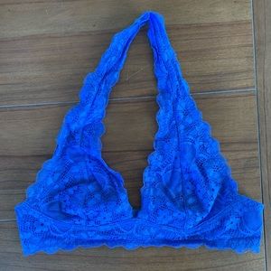 Gorgeous Blue Free People Halter Bra